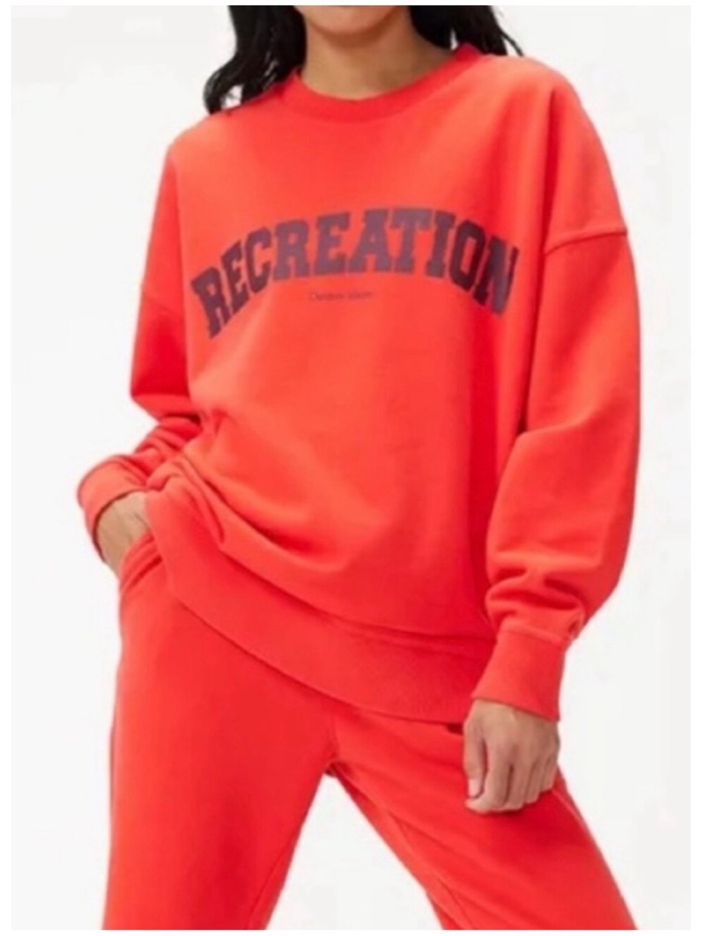 Outdoor Voices Women’s Sz XS Red Recreation Sweatshirt Cotton Crewneck Pullover